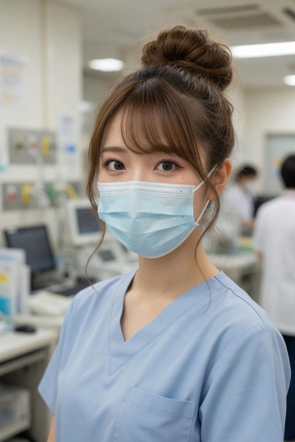 看護師　仕事中