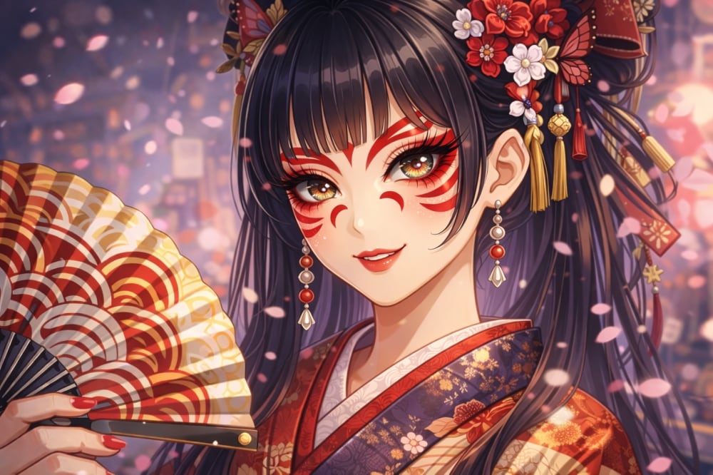 和風メイク | の人気AIイラスト・グラビア