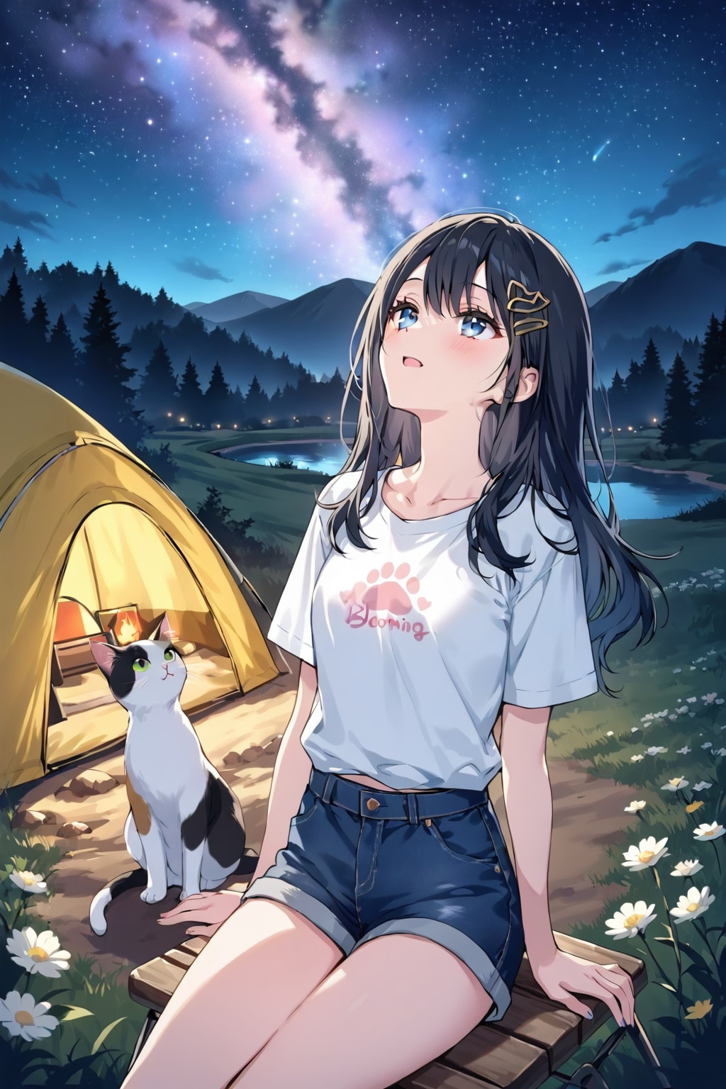 猫とキャンプ