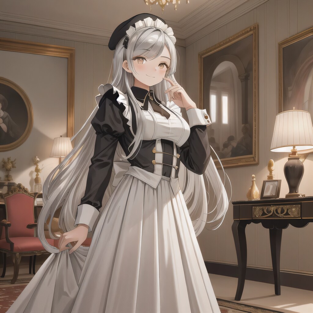 銀髪ロングでメイド服の少女２０