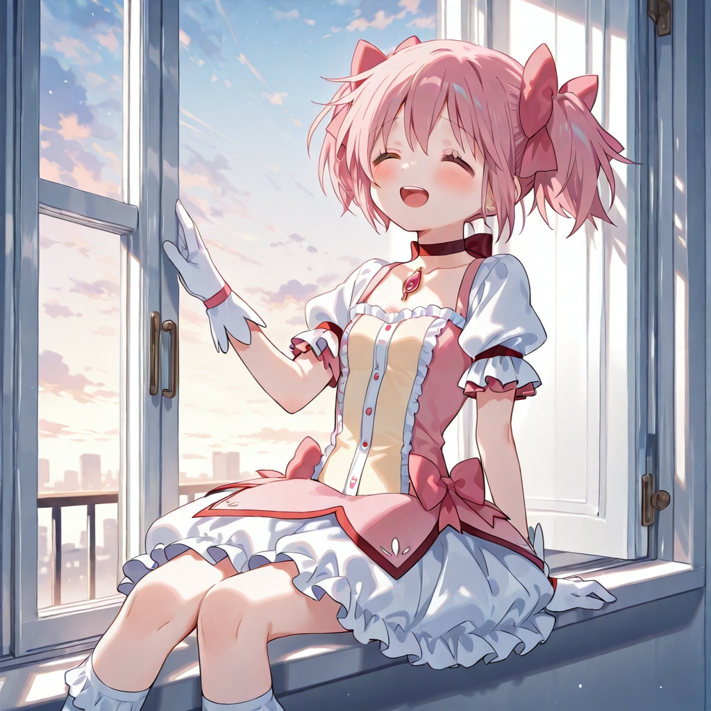 オイ‼️まどか、窓から入って来るな‼️(ぷぷっ🤣) | の人気AIイラスト・グラビア