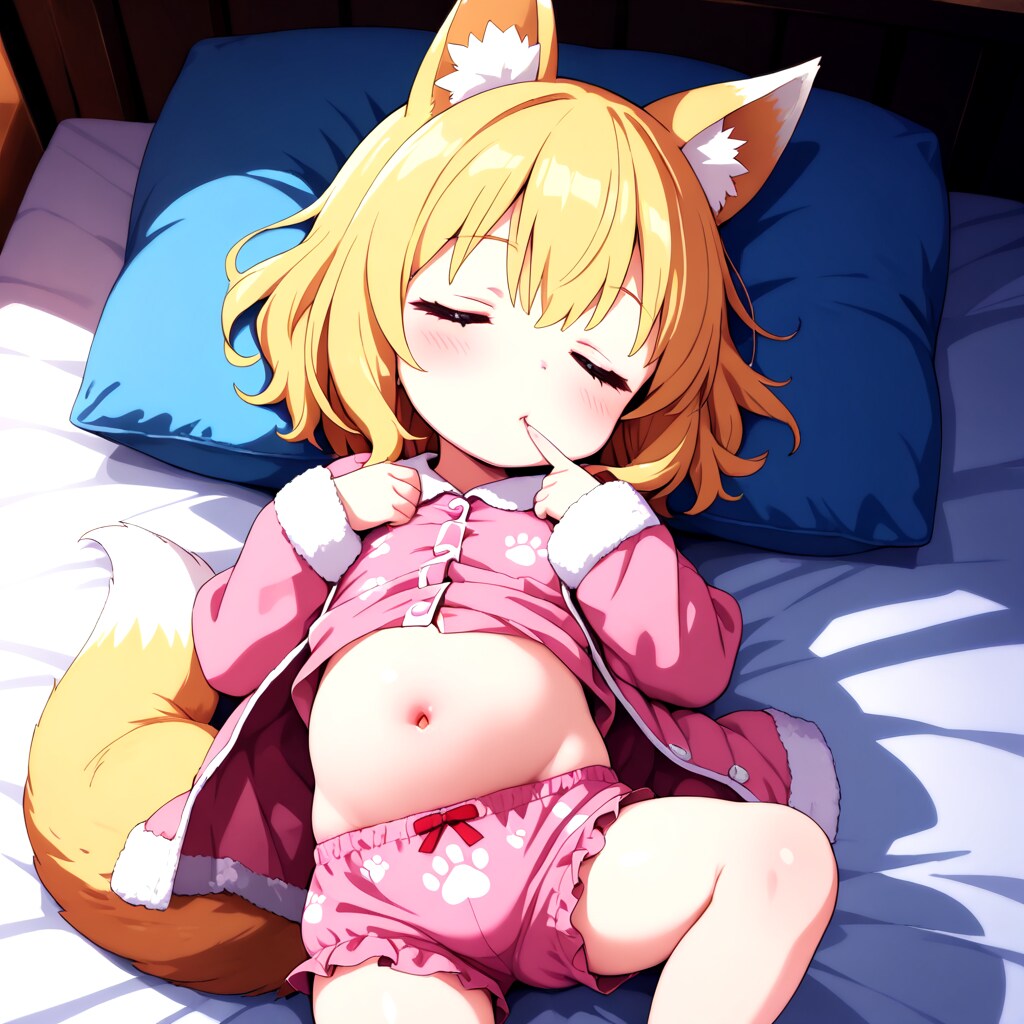 おやすみちゅうの子ぎつね♡