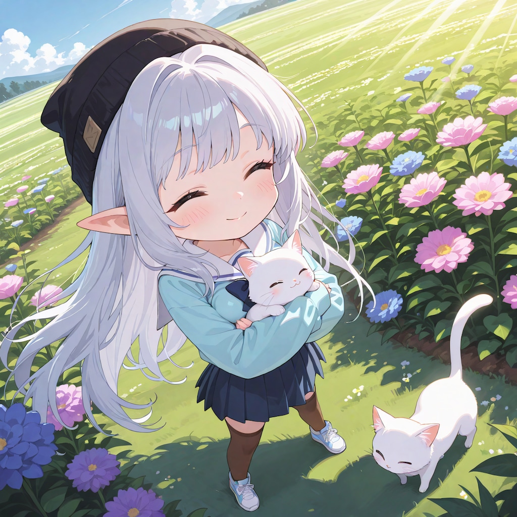 ちびマリーとねこちゃん