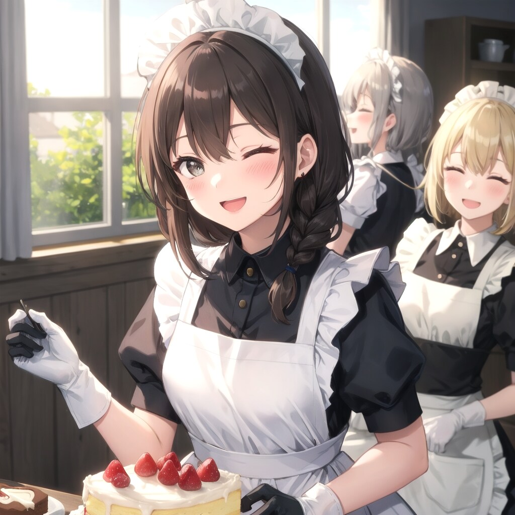 100投稿目、メイド様、ちちぷい生成機能