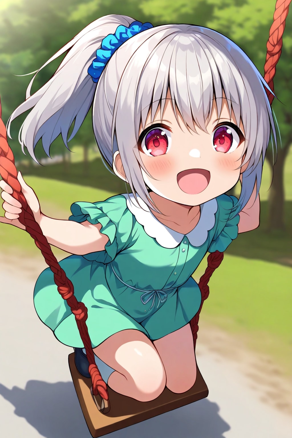 ぶらんこであそびます