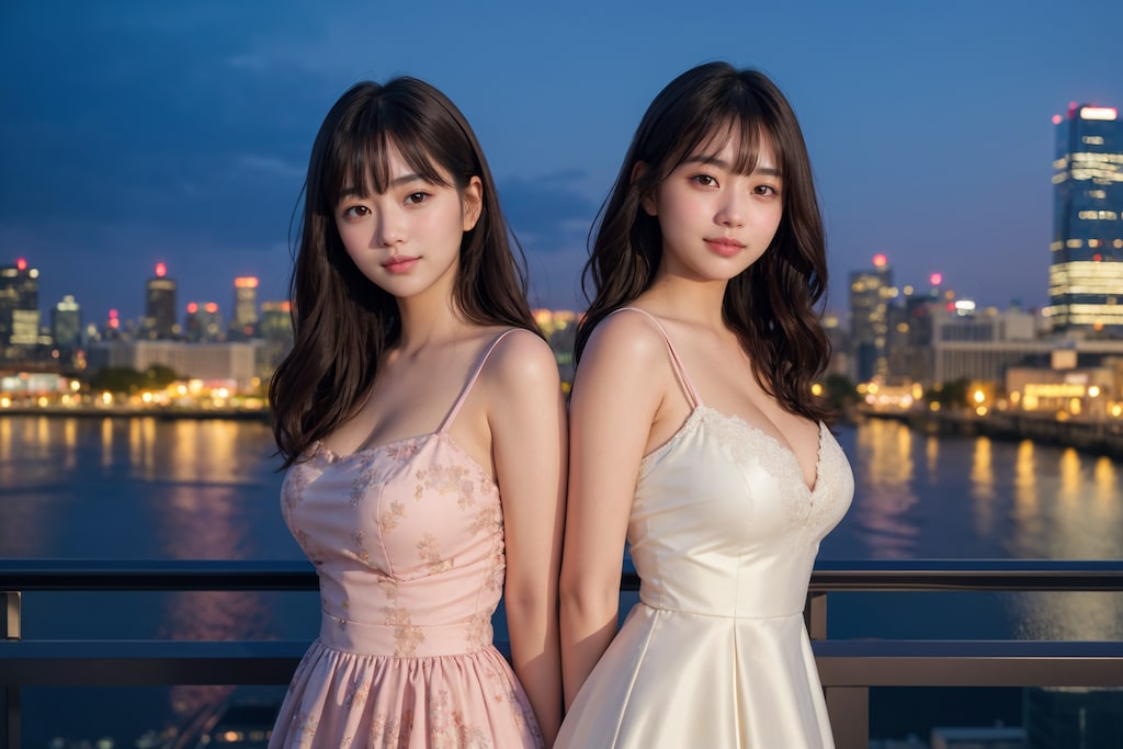 横長ポートレート（二人）No.1