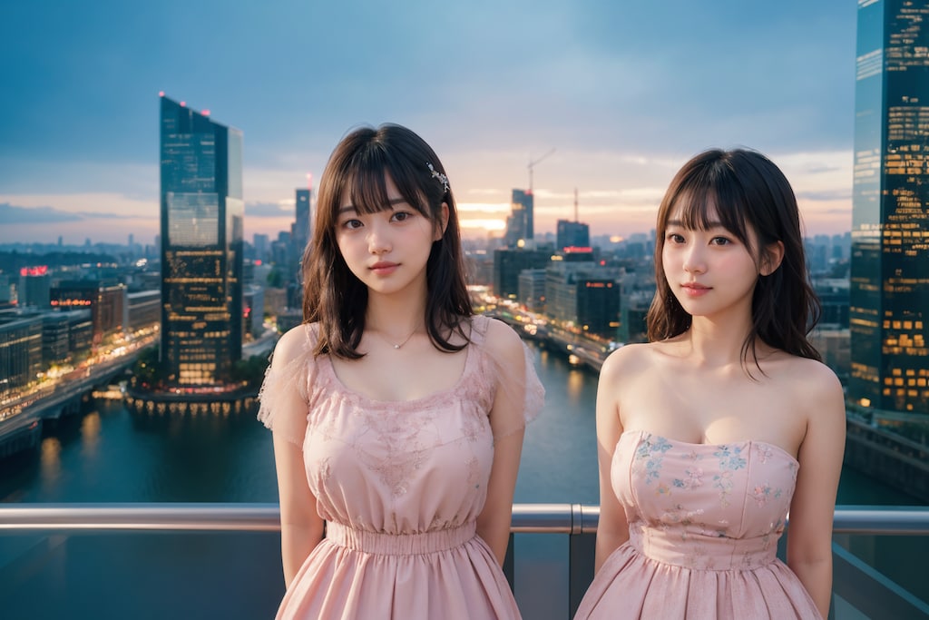 横長ポートレート（二人）No.1