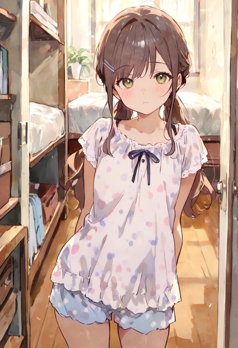 少女の部屋(水彩タッチ)(200) | の人気AIイラスト・グラビア