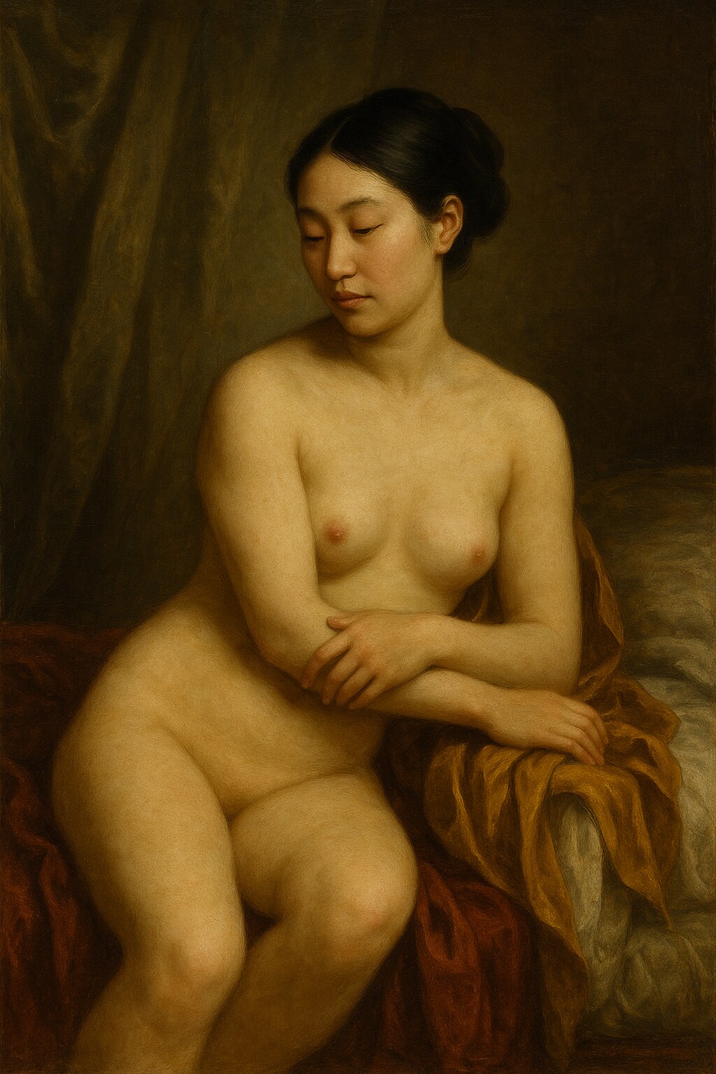油彩画の裸婦（ChatGPT）