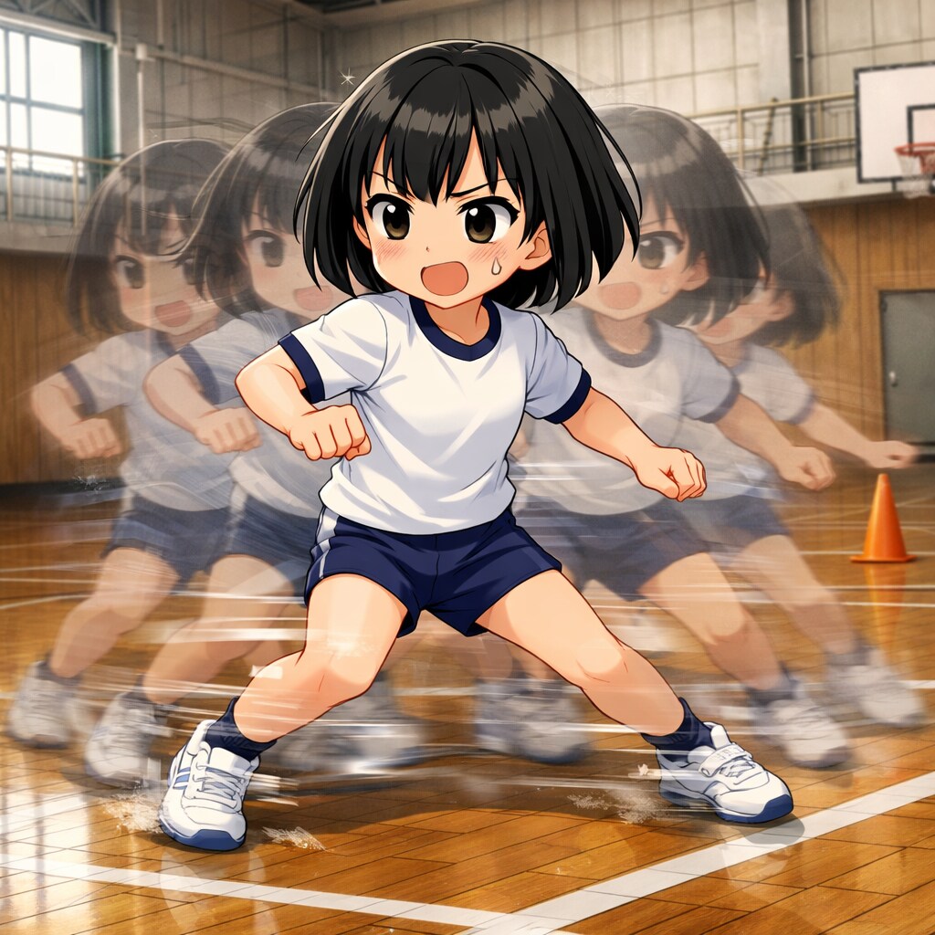 反復横飛をしている女の子 | の人気AIイラスト・グラビア