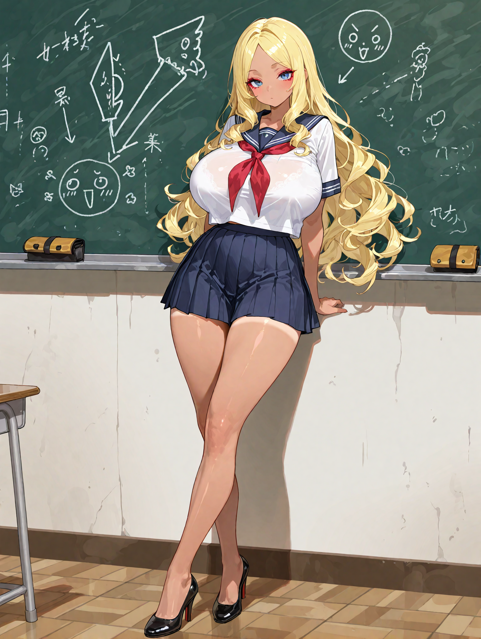 ちょっとワルそうなセーラー服のギャル