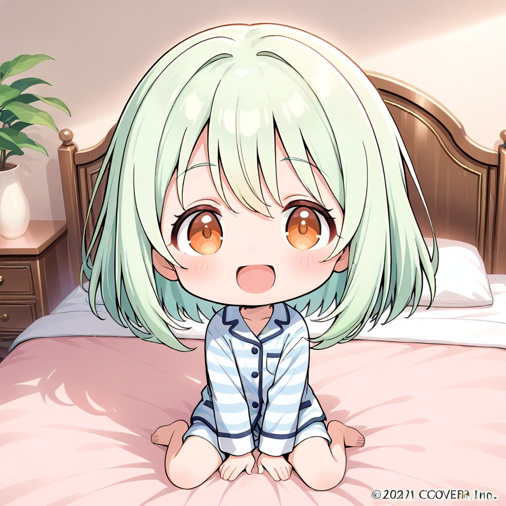 おやすみ前のSDりおちゃん | の人気AIイラスト・グラビア