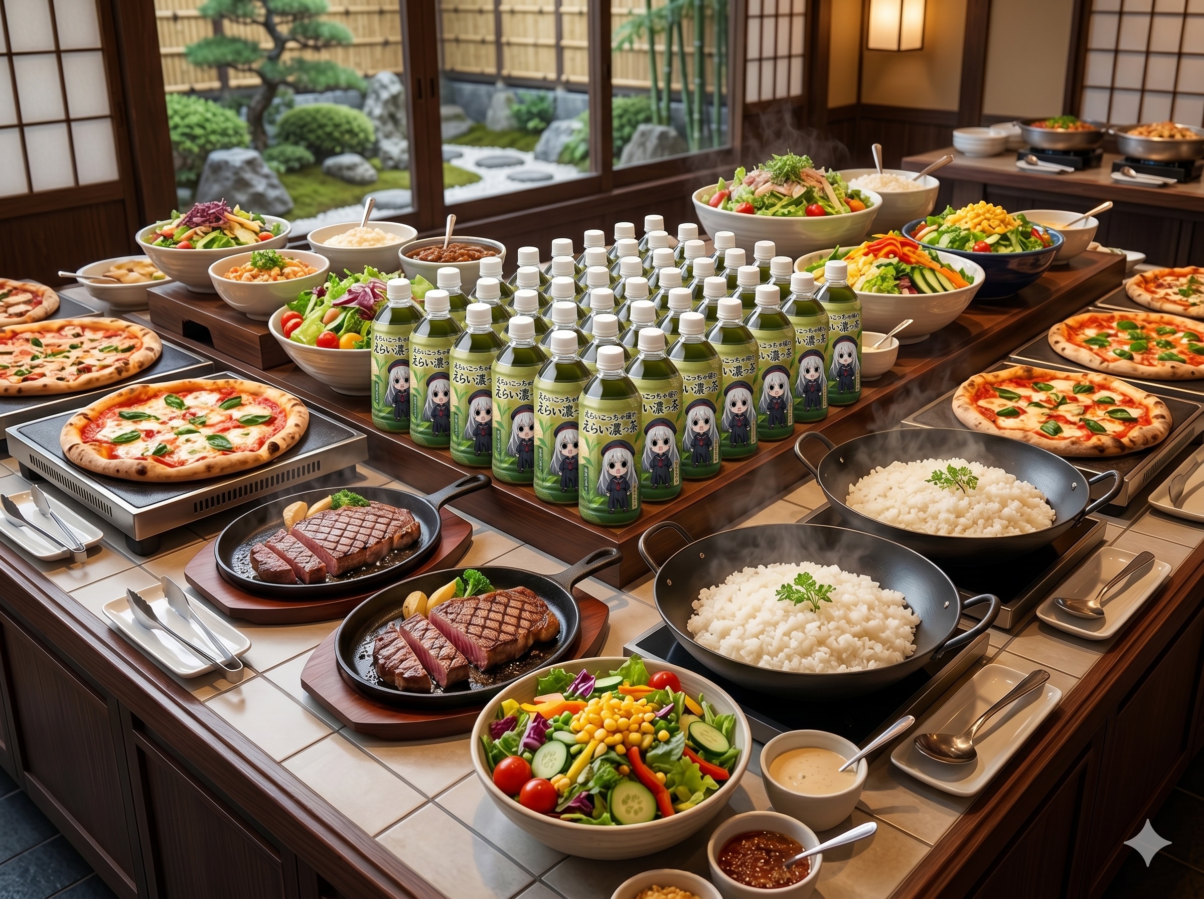 摩訶不思議食堂のエンドレスディナーえらい濃っ茶付 | の人気AIイラスト・グラビア