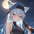 狼耳と満月 2枚目