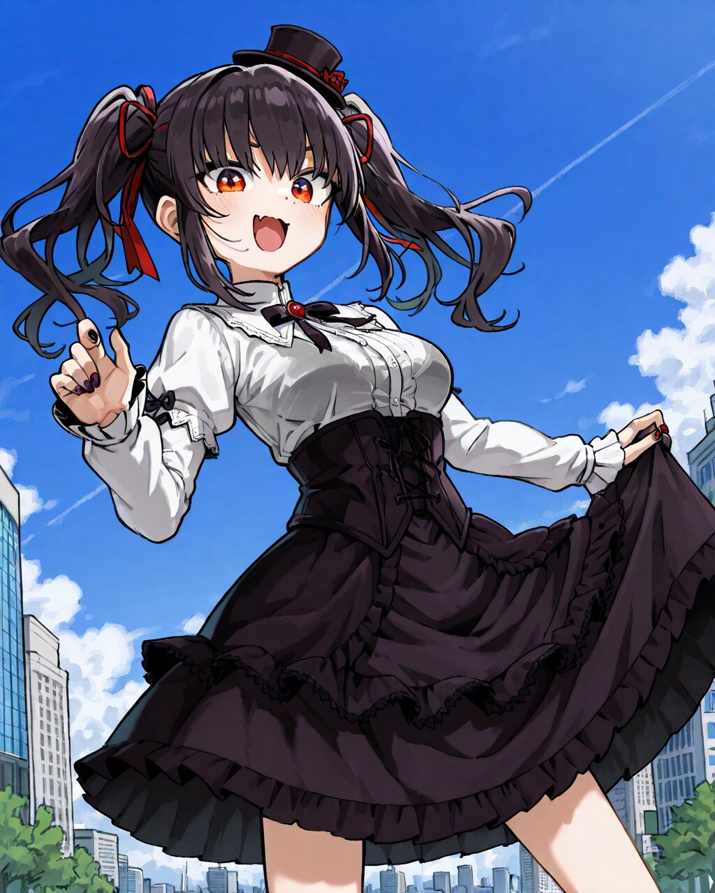 夏のゴスロリ少女