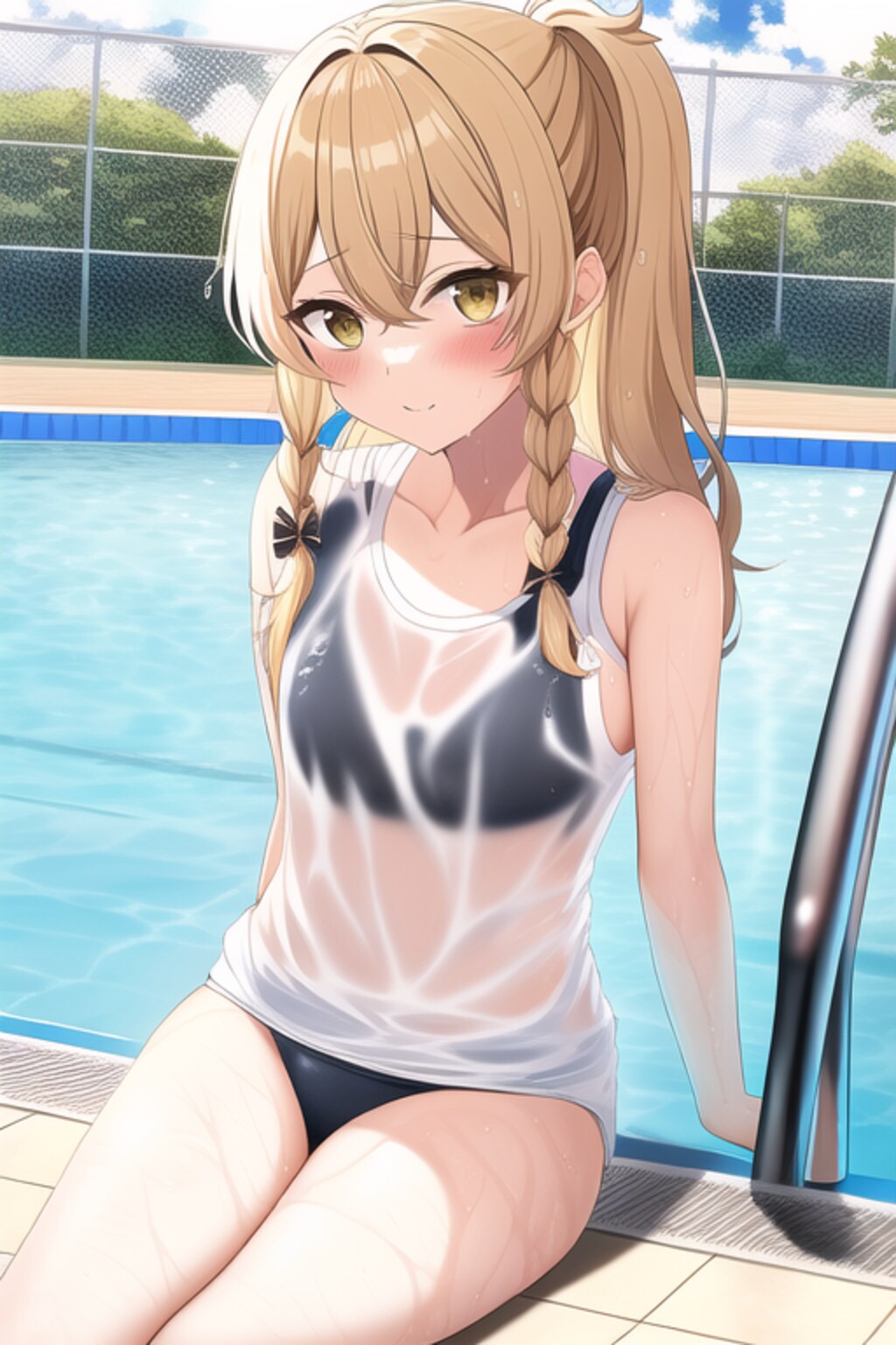 プール上がりの魔理沙