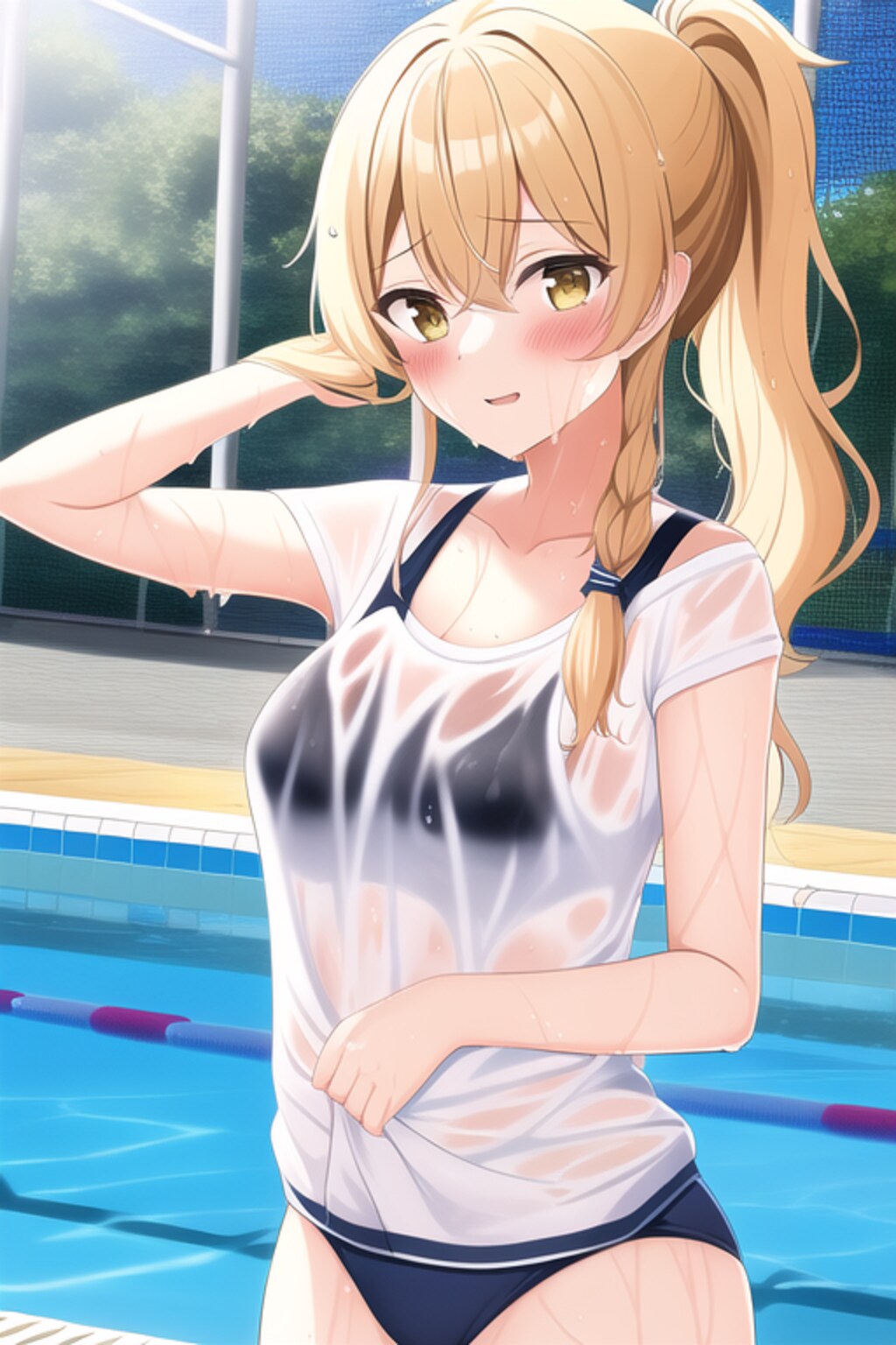 プール上がりの魔理沙