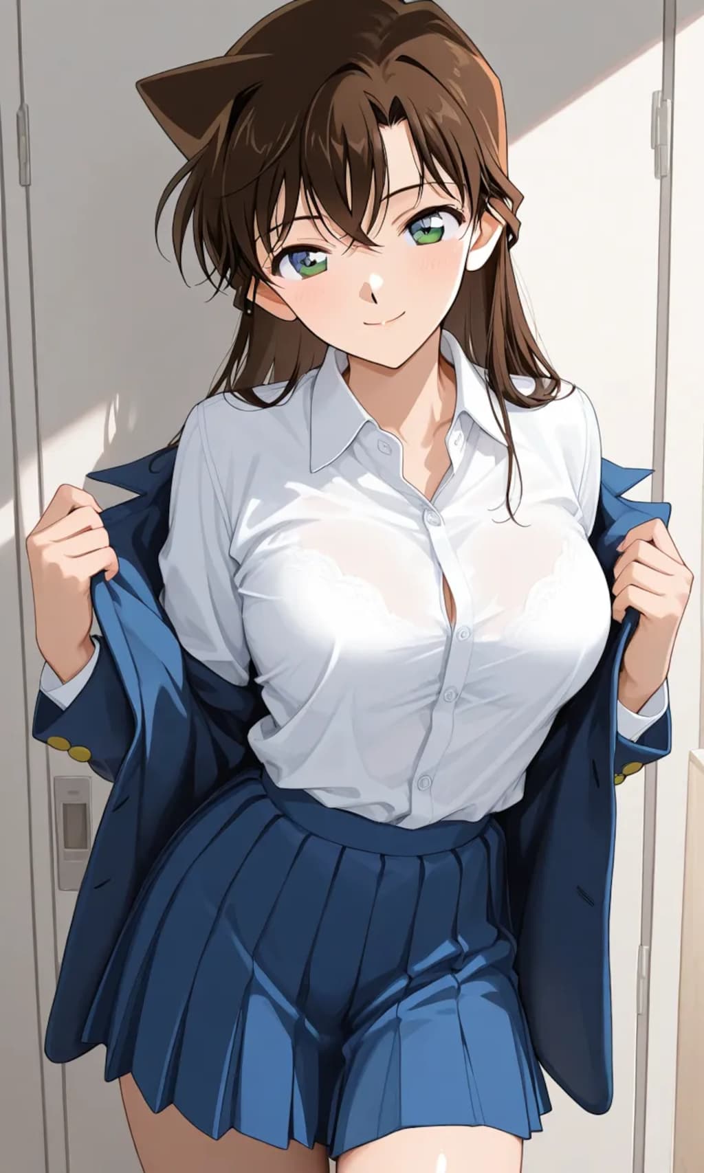 真崎杏子風の服着た蘭さん＋制服