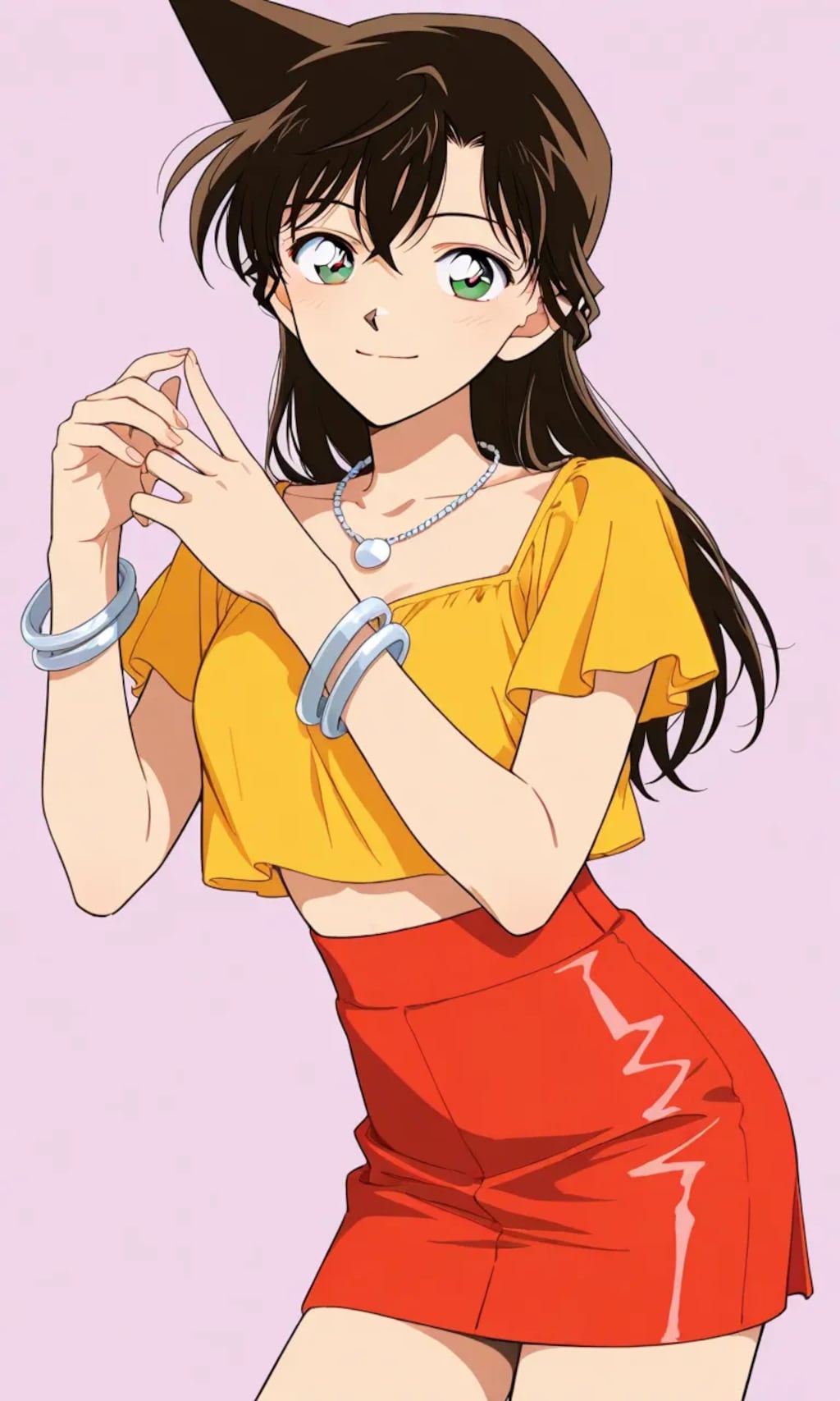 真崎杏子風の服着た蘭さん＋制服