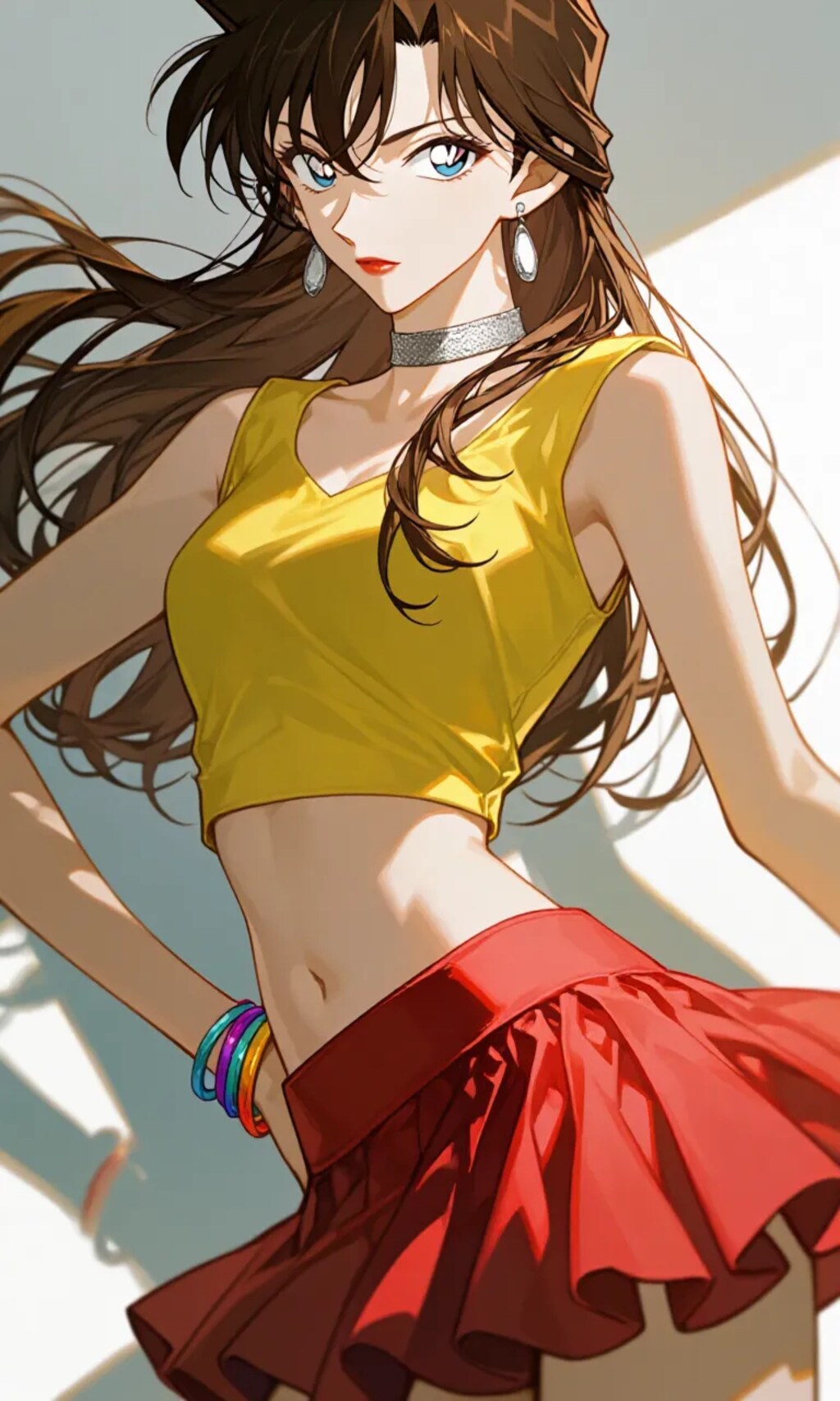 真崎杏子風の服着た蘭さん＋制服