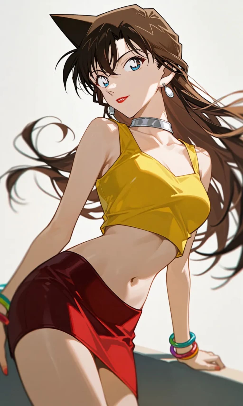 真崎杏子風の服着た蘭さん＋制服