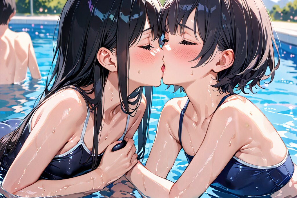 プールで遊ぶ少女たち（全年齢）