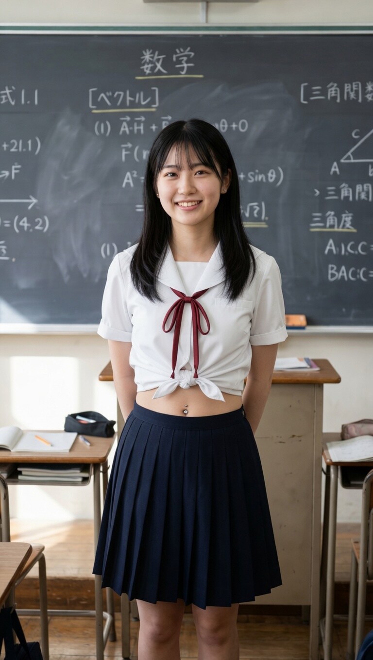 へそピアス女子