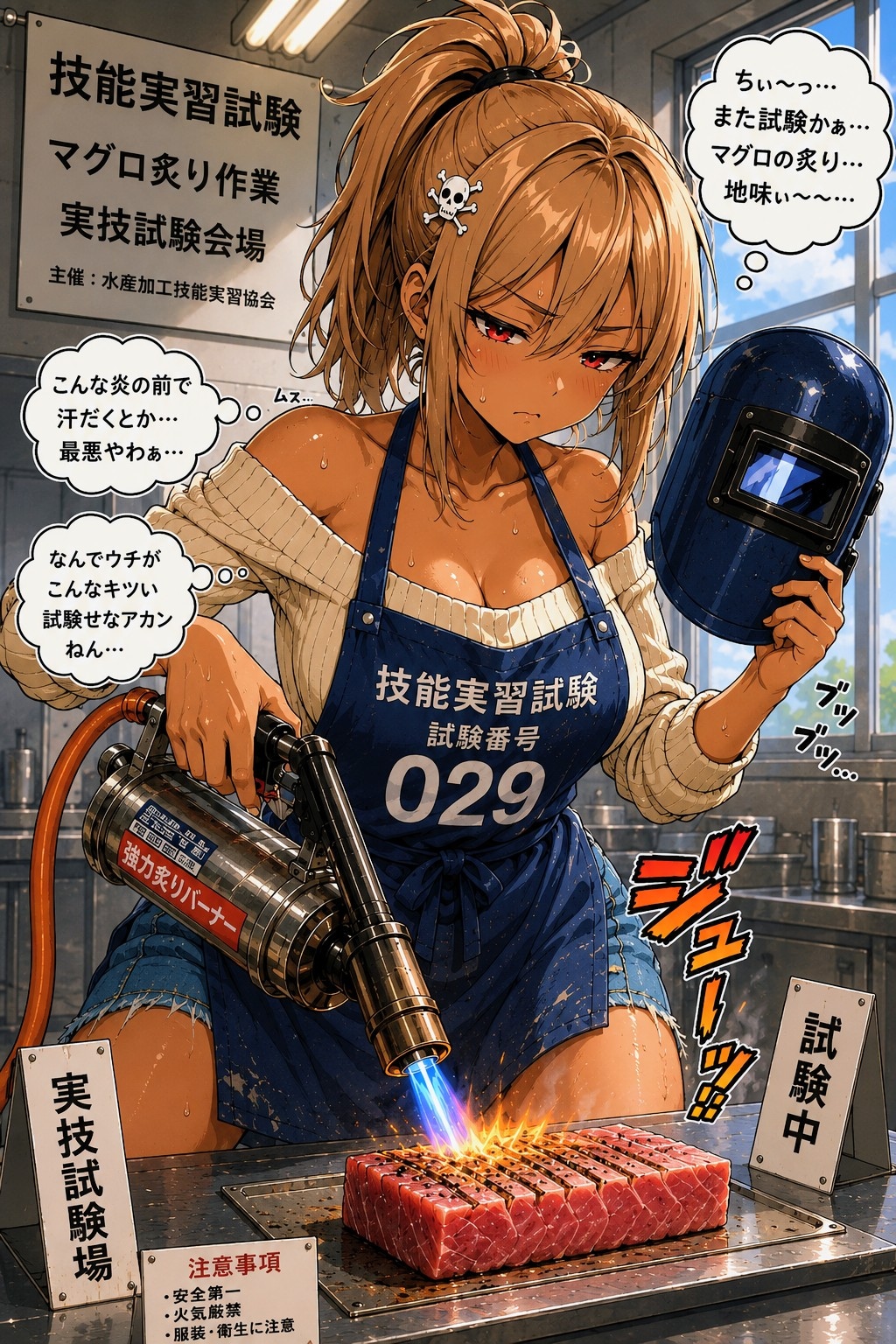 マグロ炙り技能実習🐟️おにくちゃん🍖