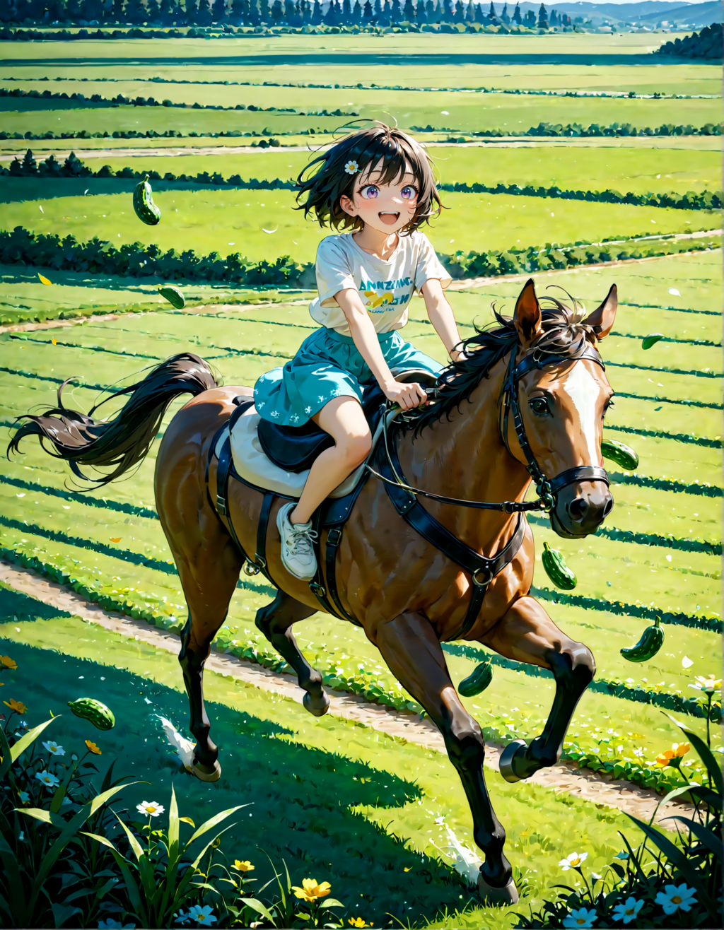 今日は乗馬許可記念日。良いきゅうりの日