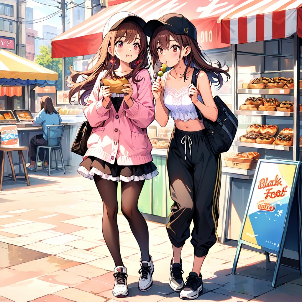 食べ歩く秋 | の人気AIイラスト・グラビア