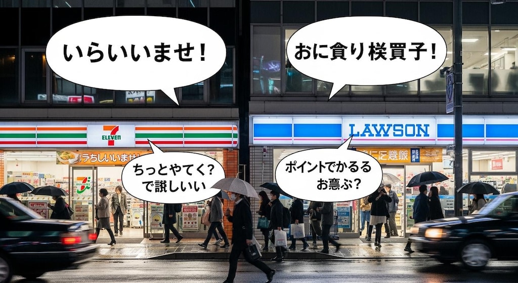 今日はコンビニの店舗を喋らせてみた