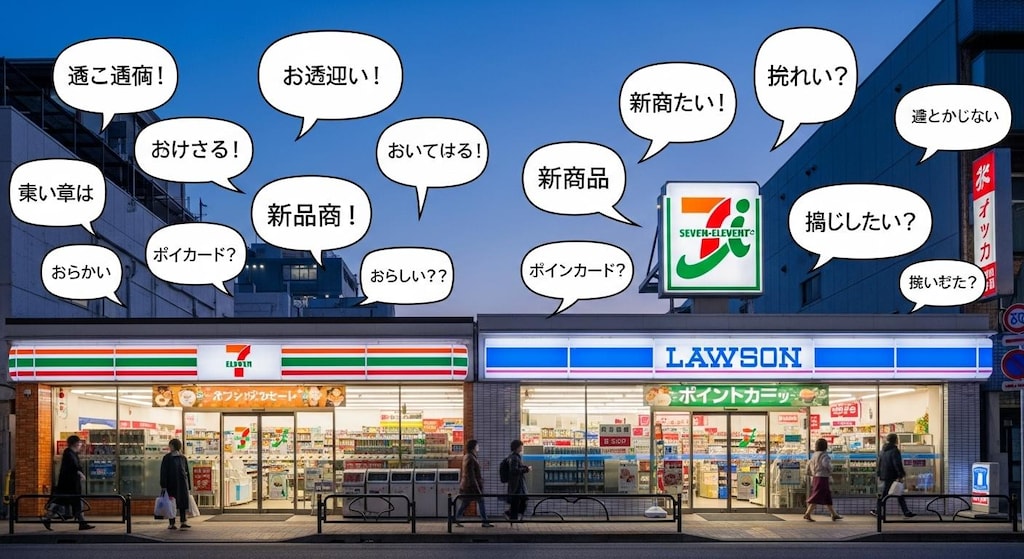 今日はコンビニの店舗を喋らせてみた