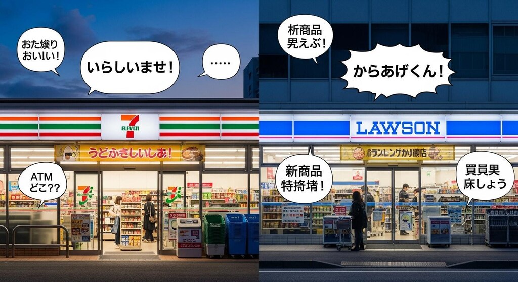 今日はコンビニの店舗を喋らせてみた