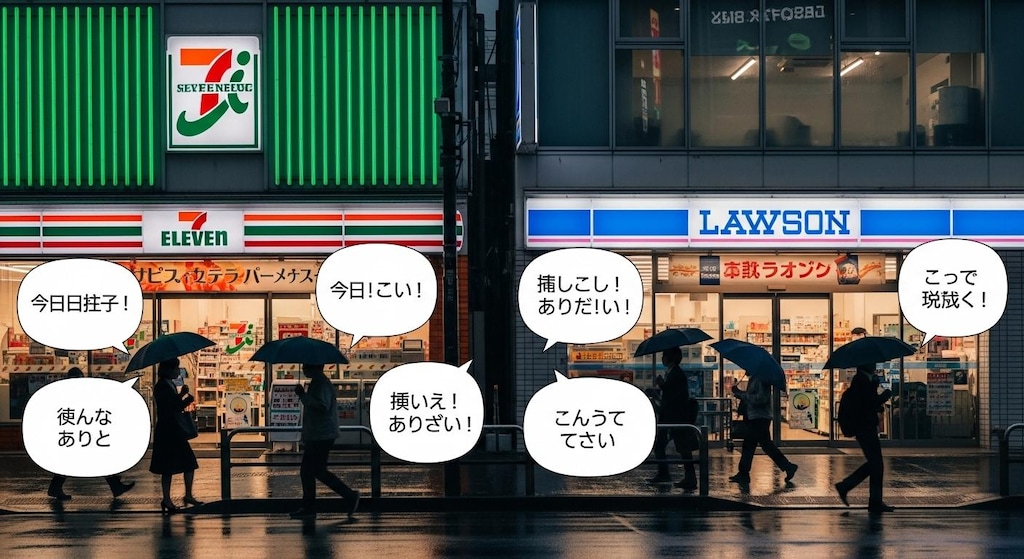 今日はコンビニの店舗を喋らせてみた