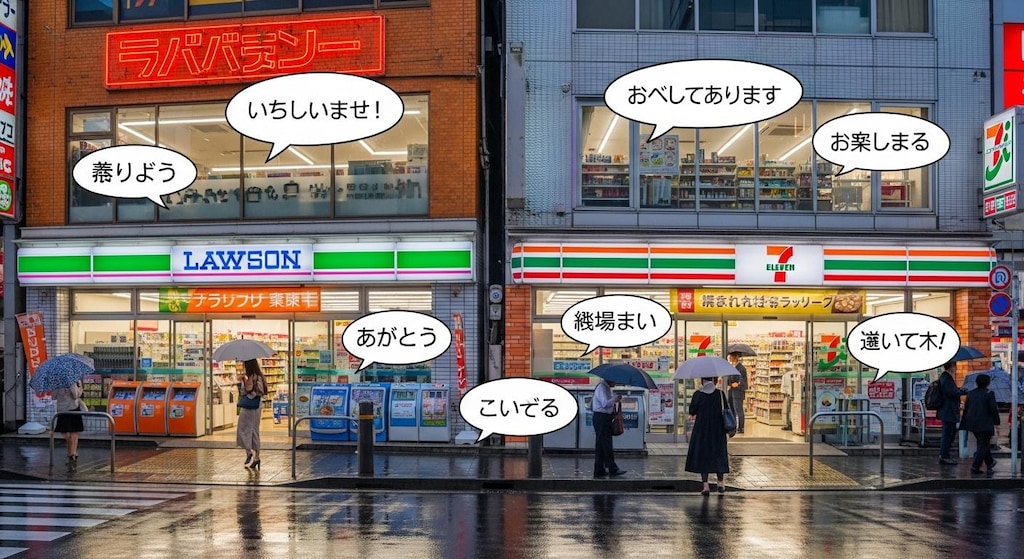 今日はコンビニの店舗を喋らせてみた