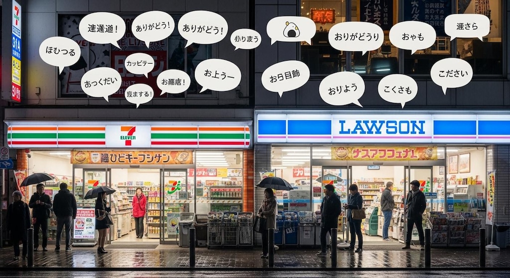 今日はコンビニの店舗を喋らせてみた