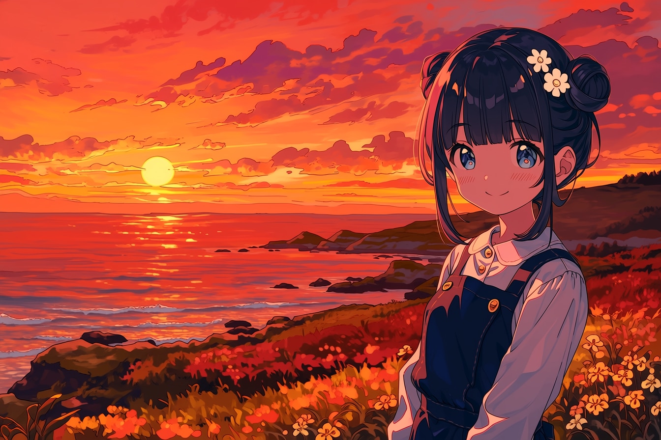 夕暮れのおだんごちゃん🍡✨134 | の人気AIイラスト・グラビア