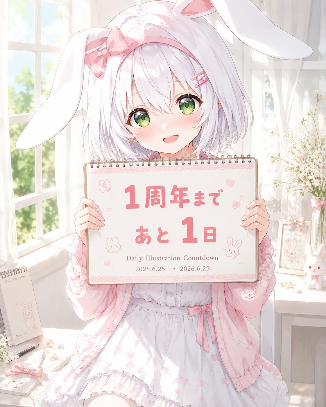 デイリーイラスト1周年カウントダウン