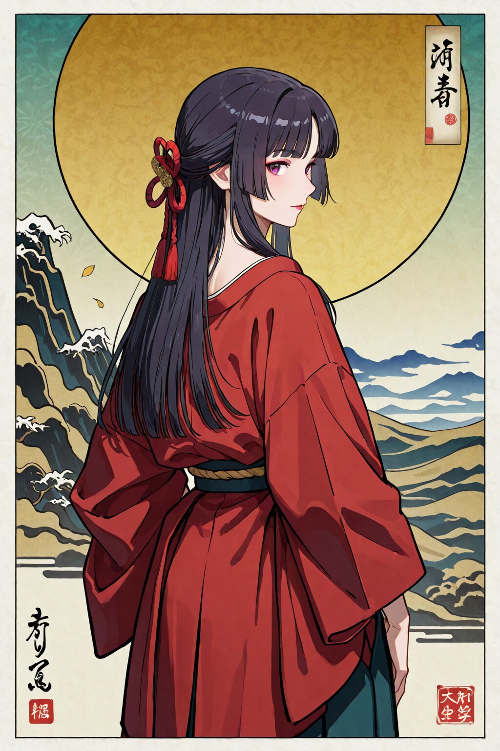 黒髪ロングの大和撫子 | の人気AIイラスト・グラビア