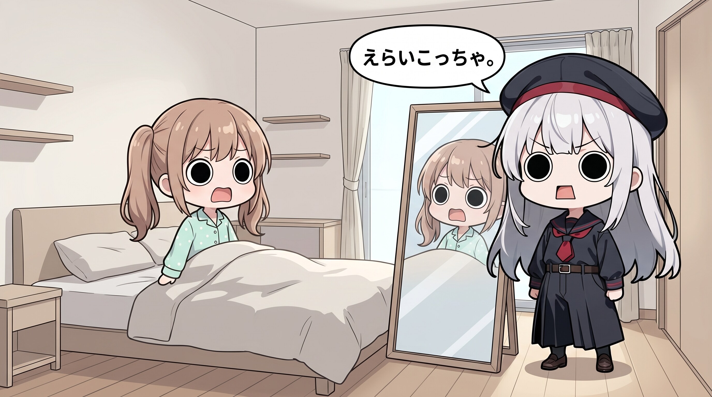 起床えらいこっちゃ表情を告げるえらいこっちゃ嬢 | の人気AIイラスト・グラビア