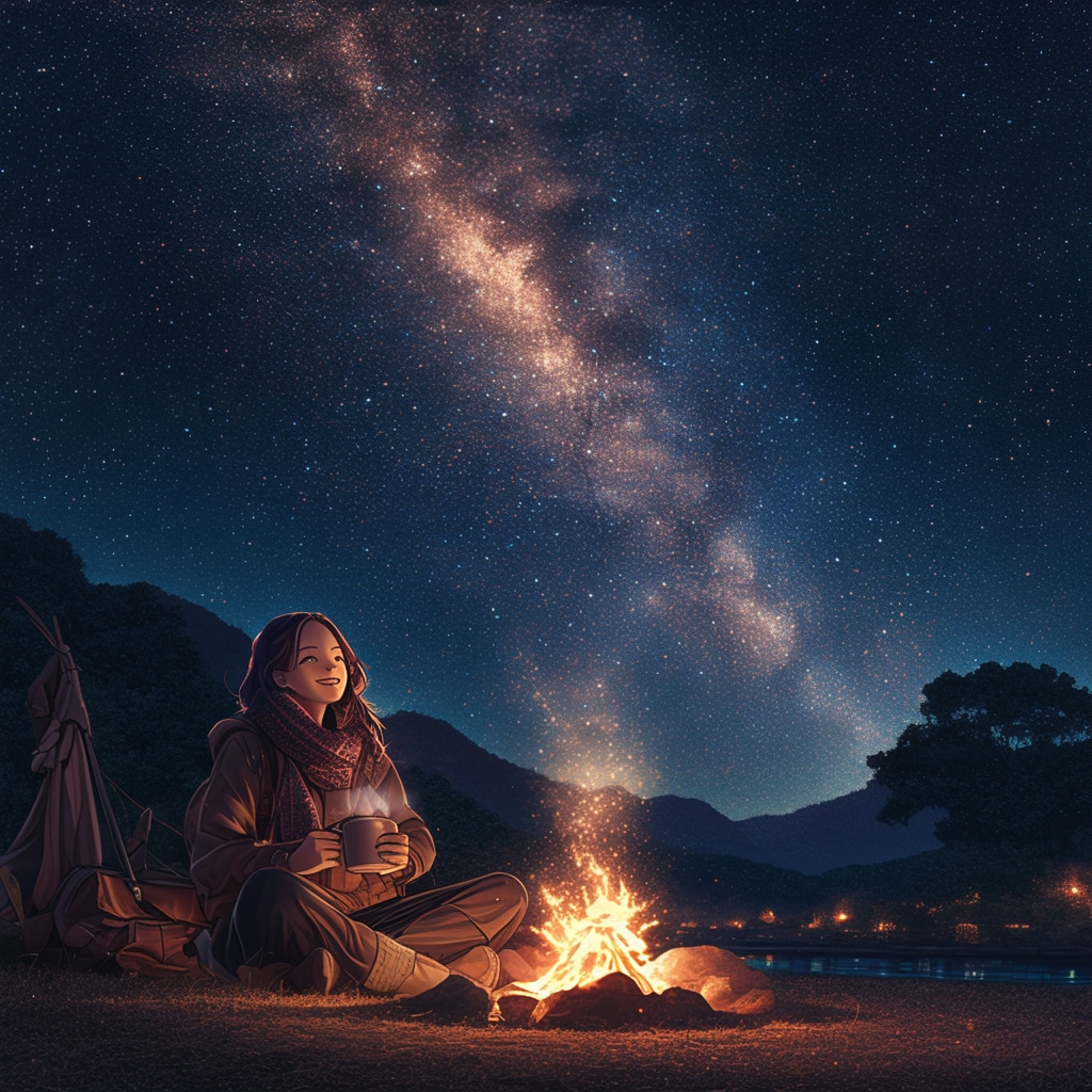 星空のキャンプ