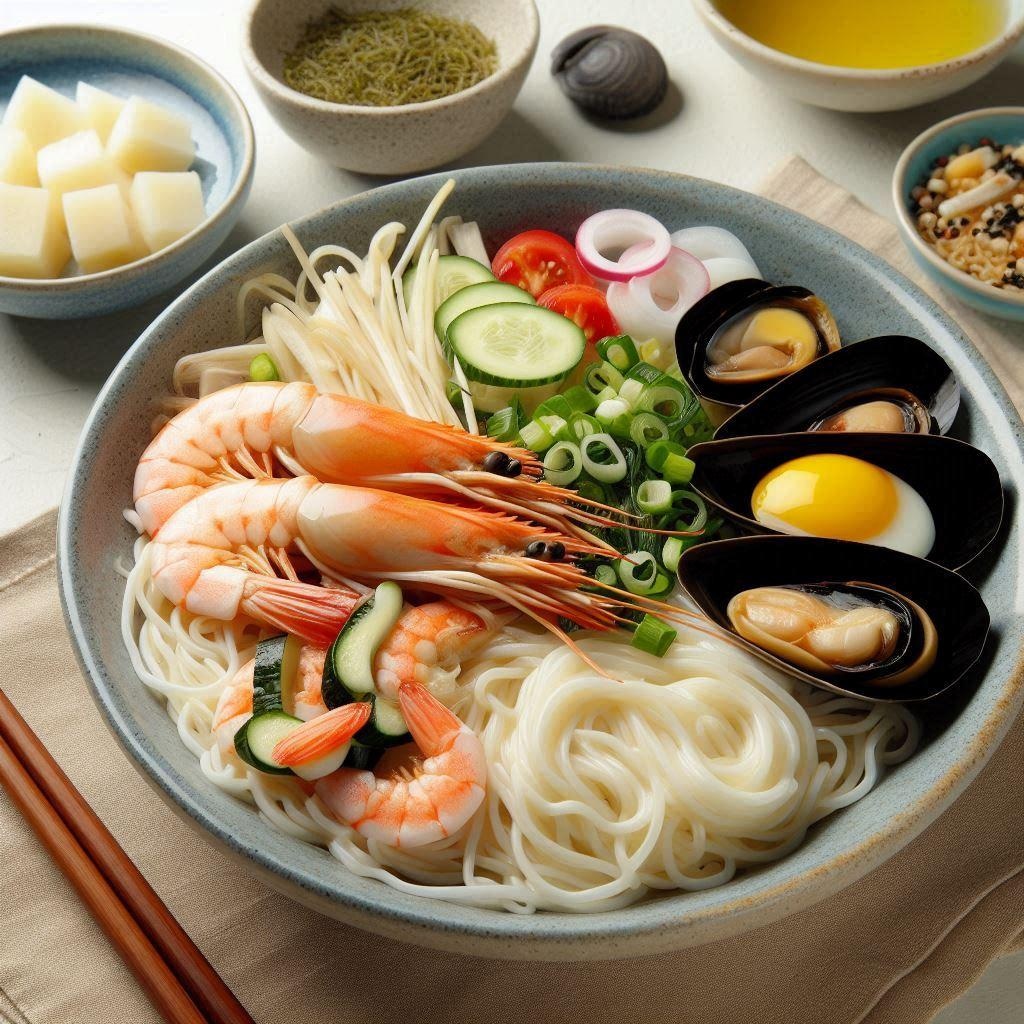 冷麺seafood noodle
