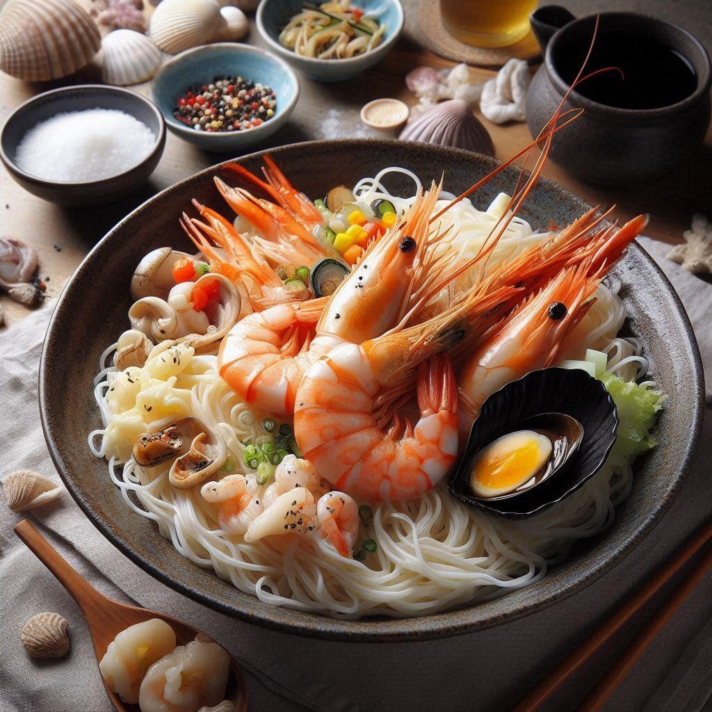 冷麺seafood noodle
