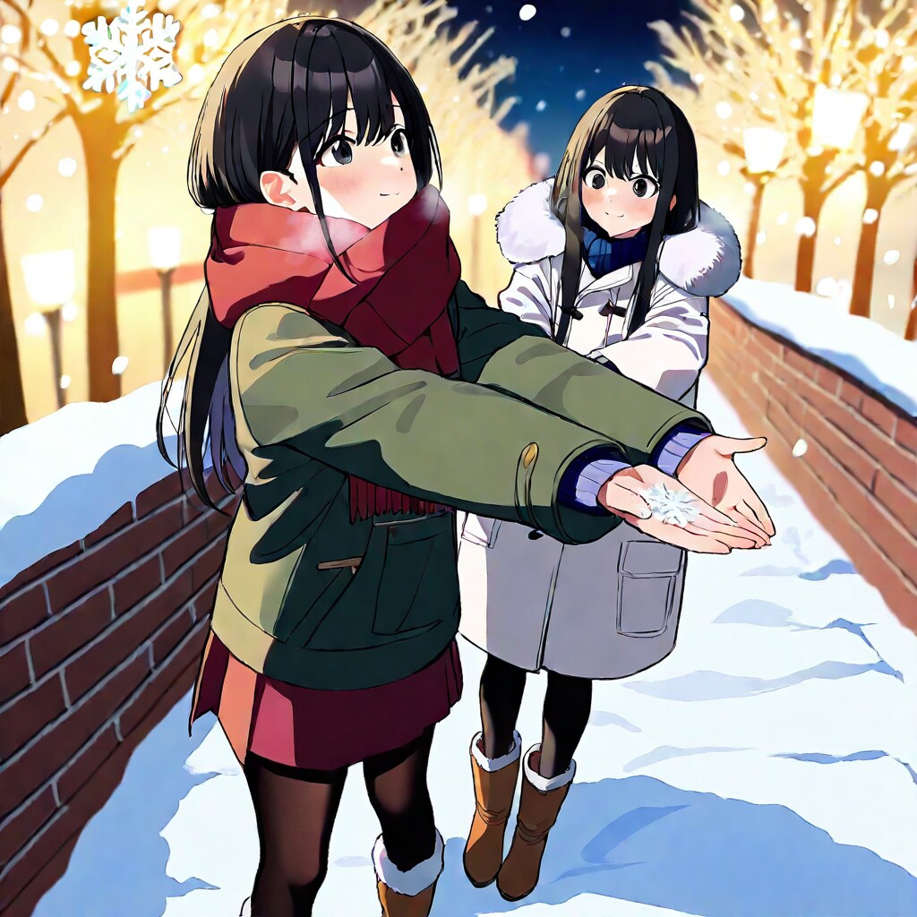 雪を捕まえよ！ | の人気AIイラスト・グラビア