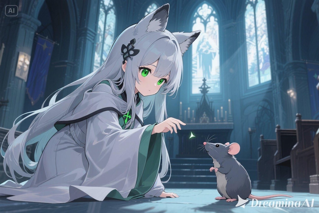 ステラちゃんとネズミ