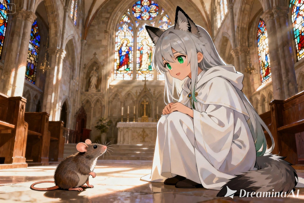 ステラちゃんとネズミ