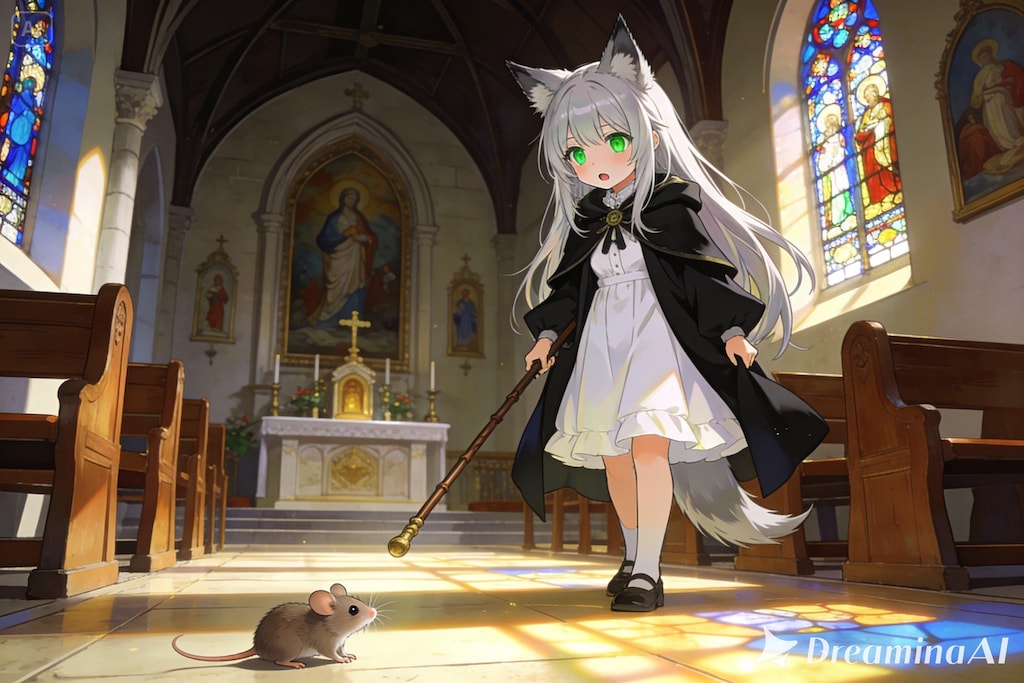 ステラちゃんとネズミ