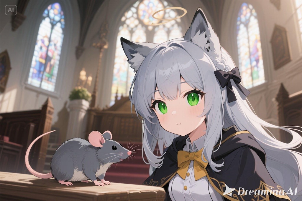 ステラちゃんとネズミ
