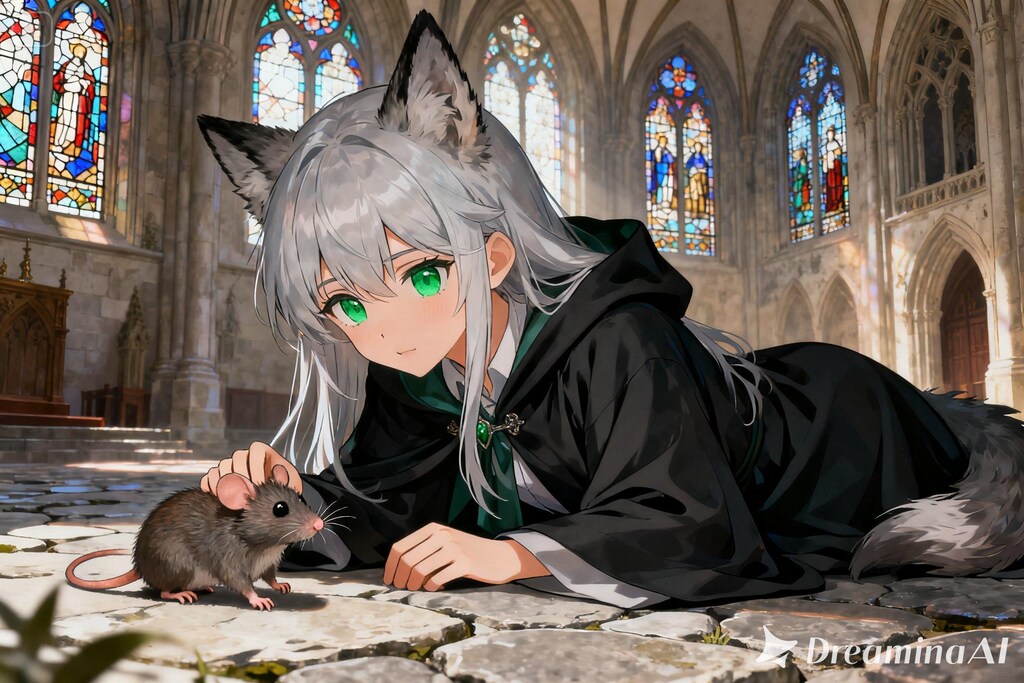 ステラちゃんとネズミ