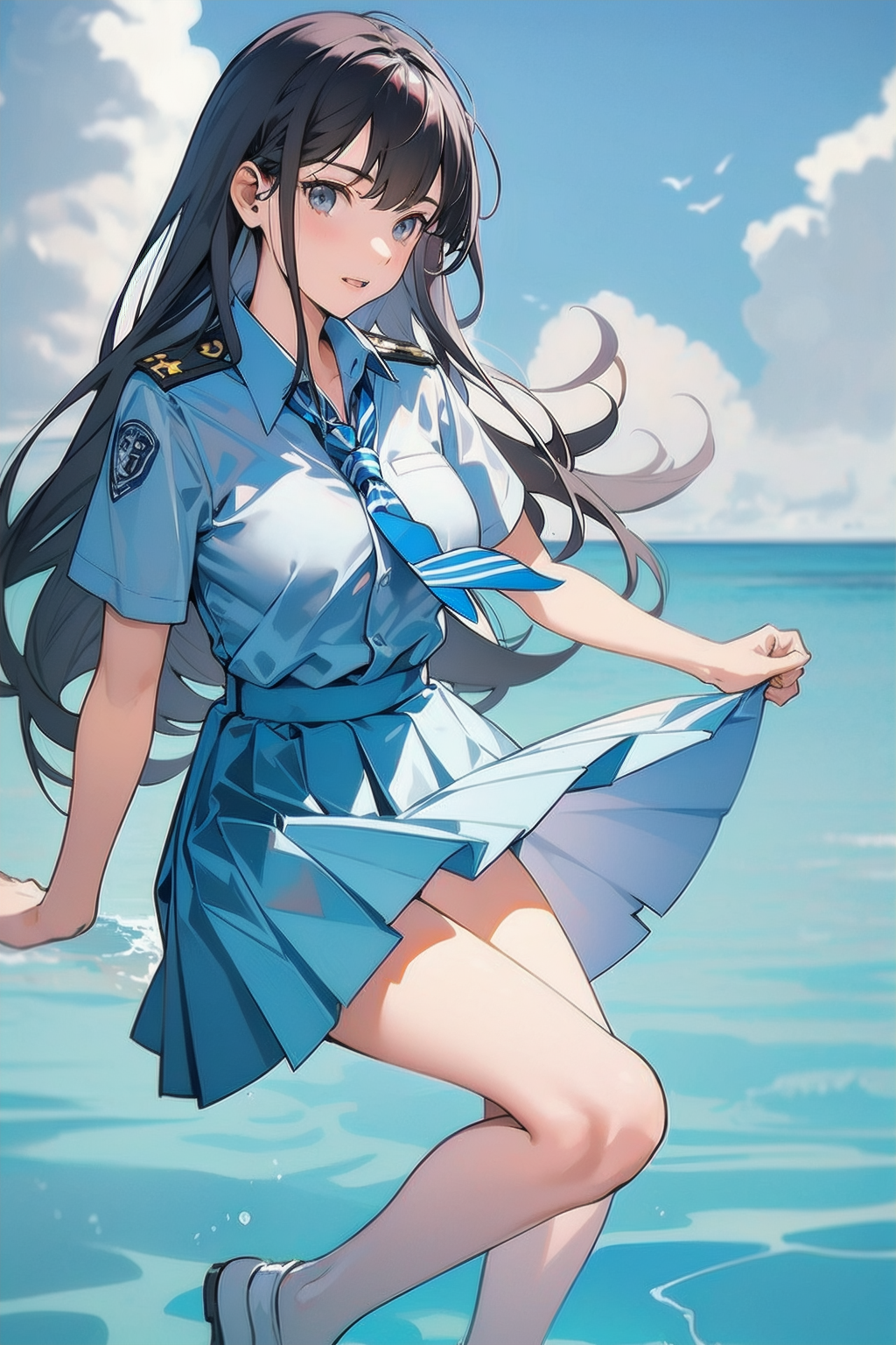 夏の日の放課後の一場面（海に飛び込んじゃえ！♡）01